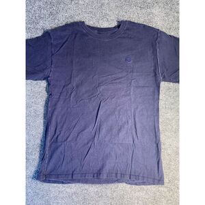 Champion Authletic Tee Shirt Mens Medium Navy Classic Fit Short Sleeve Crew Neck